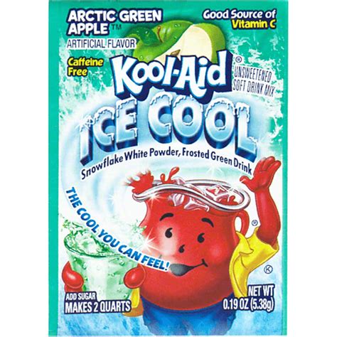 Kool Aid Unsweetened Soft Drink Mix Green Apple Powdered Drink Mixes