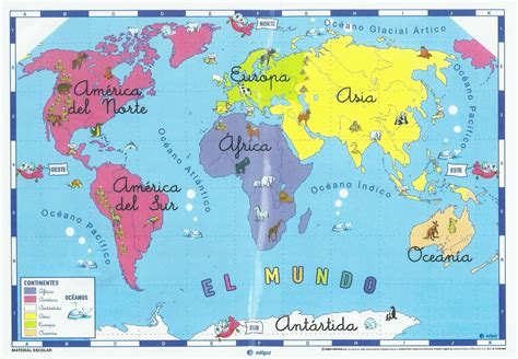 Mapa Del Mundo Infantil