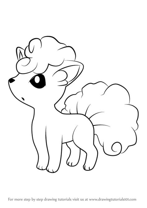 How To Draw Alola Vulpix From Pokemon Sun And Moon 포켓몬 색칠 색칠책 포켓몬