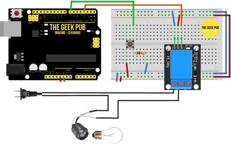Arduino Control A Relay With A Button The Geek Pub