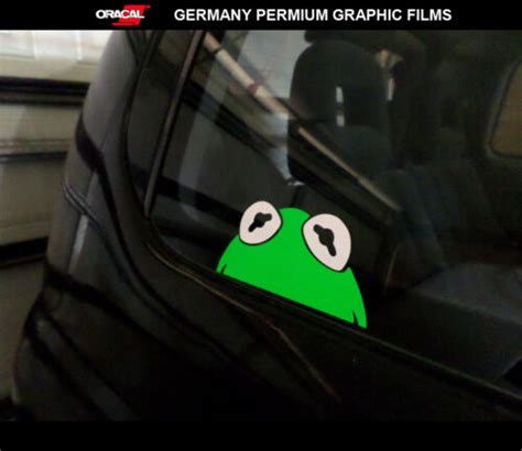 Kermit The Frog Peeking Forg Cookie Monster Jdm Decal Sticker Ebay