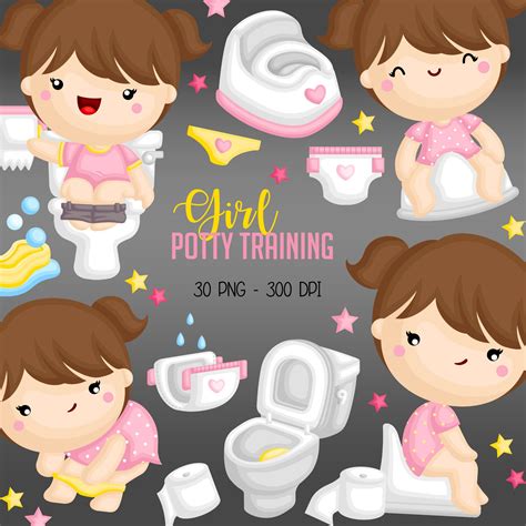 Potty Training Clipart Kids Growing Up Clip Art Bathroom Item