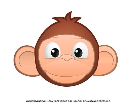 Printable Monkey Clipart Coloring Pages Cartoon And Crafts
