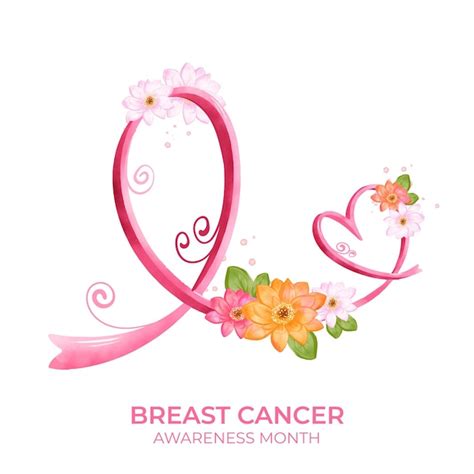 Free Vector Watercolor Breast Cancer Awareness Month Illustration