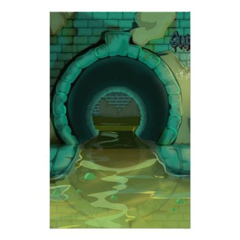 Underground Sewers Tunnel Cartoon Stationery In 2022