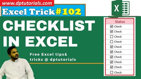 How To Create Checklist In Excel Create An Interactive Checklist In
