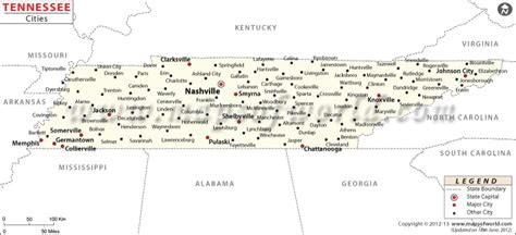Map Of Tennessee Cities Cities In Tennessee