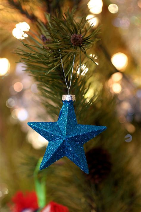 Shallow Focus Photography Of Blue Star Christmas Tree Decor · Free