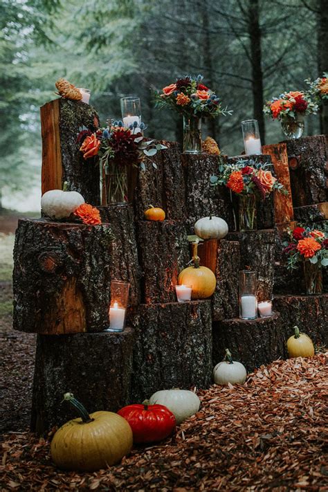 Rustic Bold Fall Wedding With Pumpkins Weddingomania