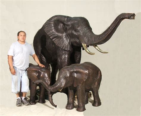 Large Bronze Elephant Statue