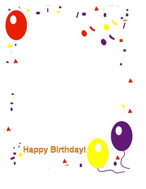 Birthday Border Images Clipart Best
