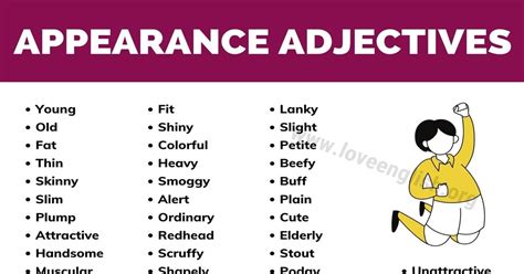 100 Useful Appearance Adjectives To Describe People Love English