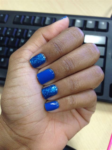 Cobalt Blue And Blue Glitter Blue Glitter Nails Glitter