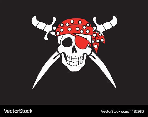 Jolly Roger Pirate Flag Royalty Free Vector Image