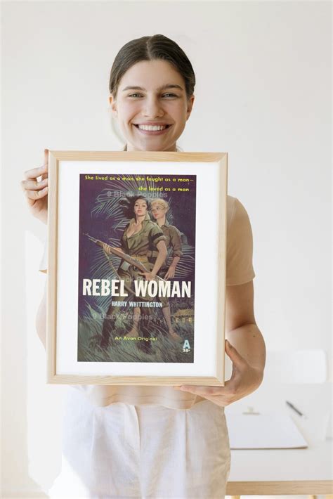 Lesbian Pulp Print Wall Art Rebel Woman Vintage Sapphic Etsy
