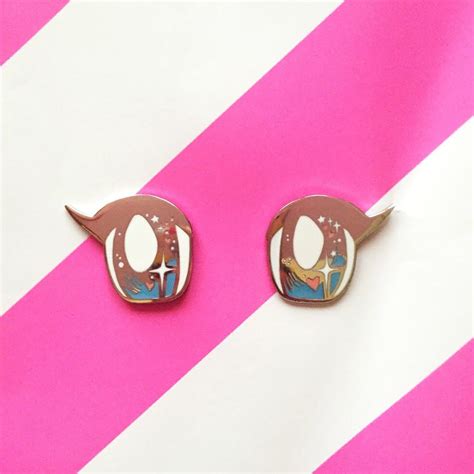 Maybe you would like to learn more about one of these? Enamel Pin Set - Kawaii Anime Eyes by sockie on Etsy https ...