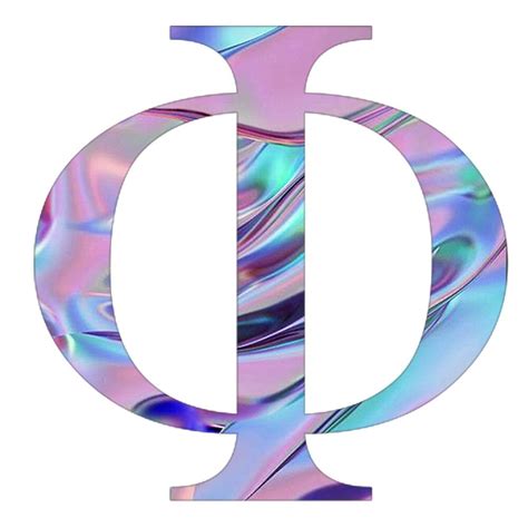 Phi Holographic Chrome Greek Letter By Hope Schmeiser Redbubble