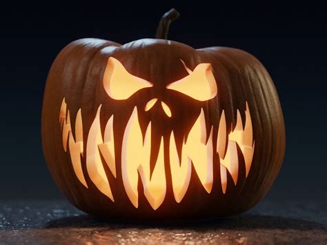 Halloween Pumpkin Jack O Lantern 2 3d Model Cgtrader