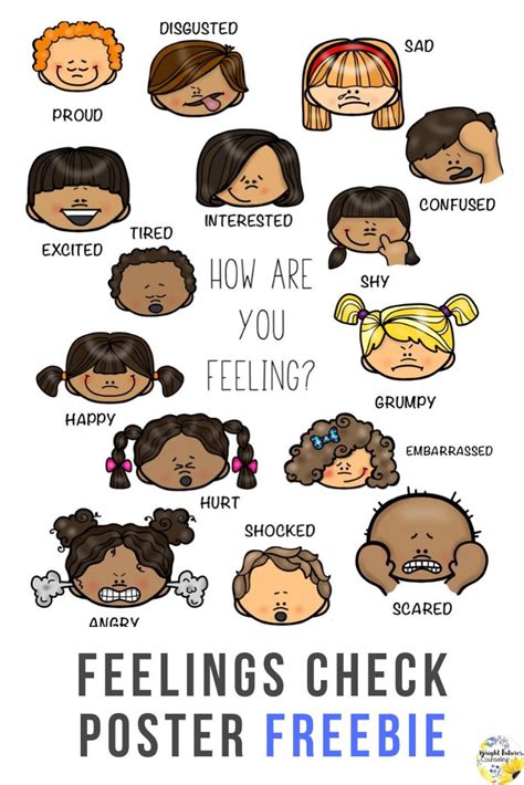 Feelings Check With Images Elementary School Counseling Emotions