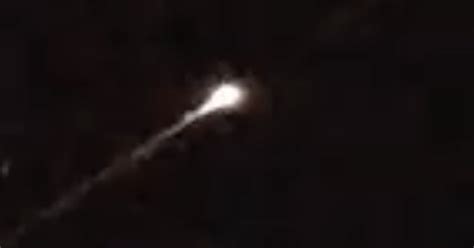 Mysterious Fireball With Burning Sparks Falling Off Spotted Blazing