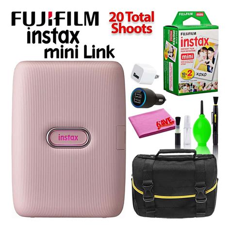 Fujifilm Instax Mini Link Smartphone Printer Pink With 20 Mini