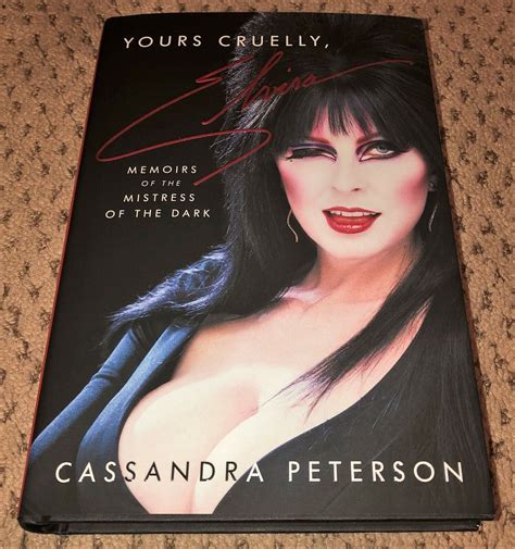 Cassandra Peterson Signed Book Autograph Jsa Elvira Yours Cruelly Mistress Dark Ebay