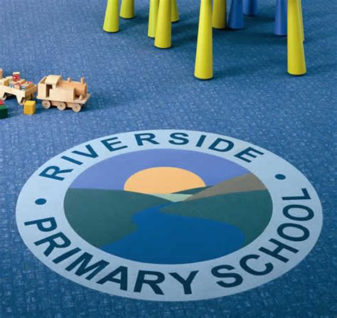 Show off your company logo, right on the floor. Personalised flooring - logos and designs by Karndean ...