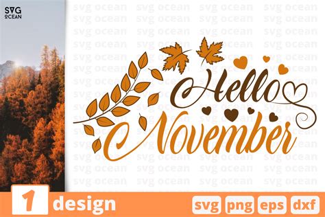 Hello November Graphic By Svgocean · Creative Fabrica