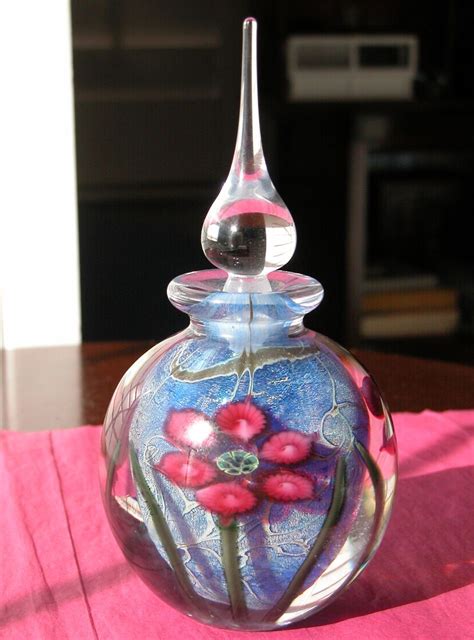 Art Glass Perfume Bottle Signed And Numbered From Timeinabottle On Ruby Lane