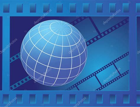 Globe In Film Frame — Stock Vector © Antkevyv 5368446