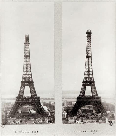 Two Views Of The Construction Of The Eif French Photographer Als