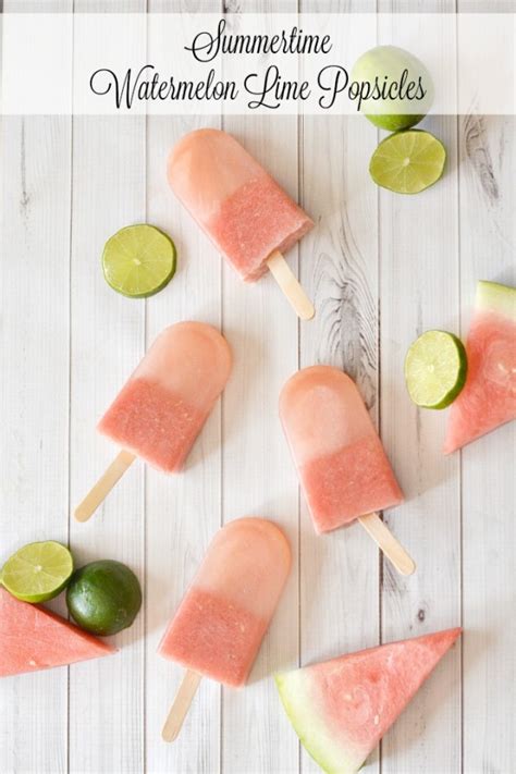 Watermelon Lime Popsicles The Rebel Chick