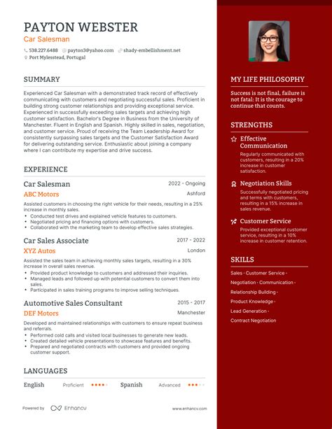 3 Car Salesman Resume Examples And How To Guide For 2023