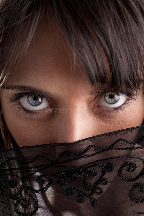Woman Looking Out Of Veil Stock Image Image Of Female 18981285