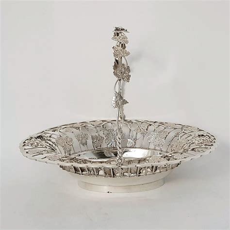 Antique Silver Basket Waxantiques