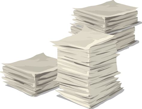 Paper Clipart Paper Pile Paper Paper Pile Transparent Free For
