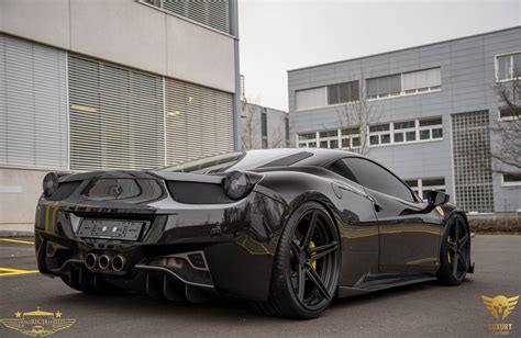 Black On Black Ferrari 458 Italia By Luxury Custom Gtspirit