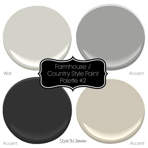 Farmhouse Country Style Paint Palette With Sherwin Williams Paint