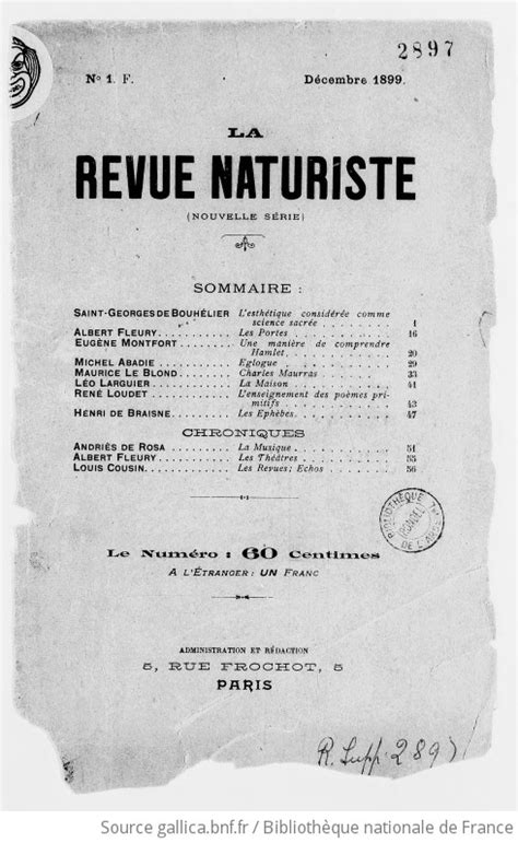 La Revue Naturiste 1899 12 Gallica