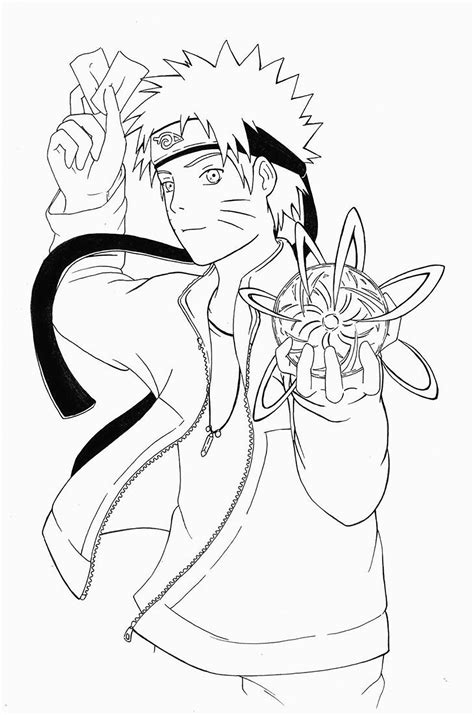 Minato Rasengan Coloring Pages Sketch Coloring Page