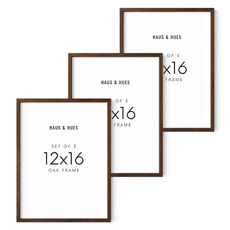 Haus And Hues 12x16 Poster Frames Set Of 3 Walnut Wood Frames 12x16