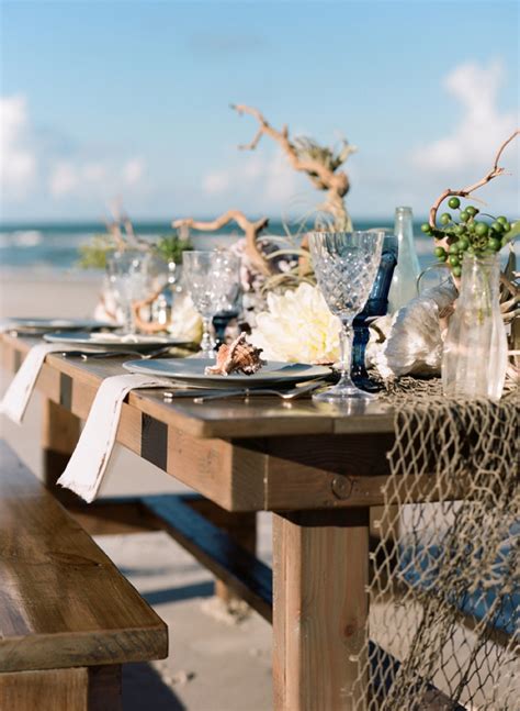 It can't be merely a coincidence that beach season and peak wedding season happen at the same time of year. Treasury of the Sea Styled Shoot - featured on Floridian ...