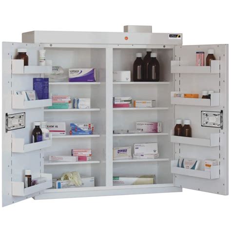 Crafted of solid wood, this quality piece is sure to last. Sunflower Medical Double Door Medicine Cabinet 85 x 80 x ...
