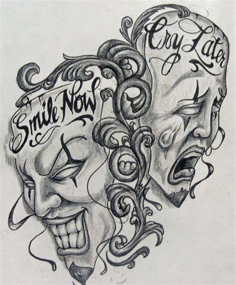 Laugh Now Smile Cry Later Evil Satan Skulls Latest Tattoos Tattoo