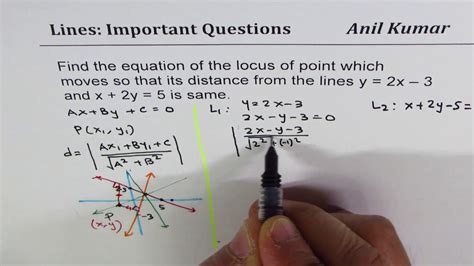 Actually constructing the locus of a point is very easy. Equation of locus of points equidistant from a pair of ...