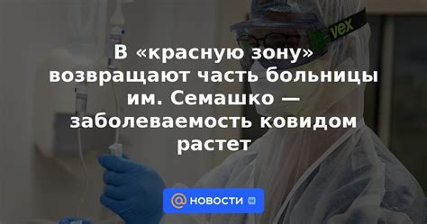 В красную зону возвращают часть больницы им Семашко заболеваемость ковидом растет Новости