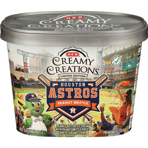 H E B Debuts Houston Astros Peanut Brittle Ice Cream Bayou Beat News