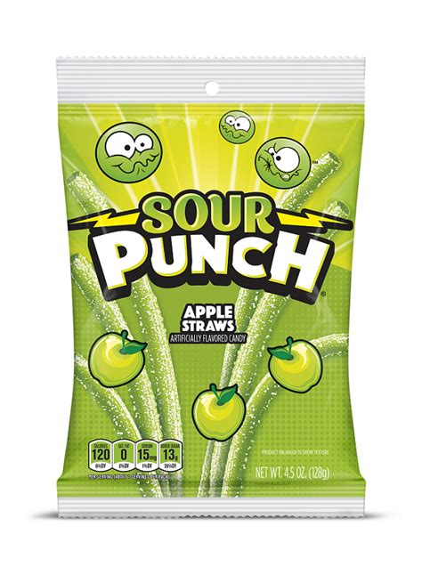 Sour Punch Apple Straws 4 5oz Hanging Bags Candy Mints And Gums Texas Wholesale