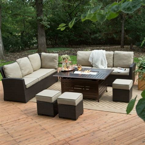 Find deals on products in lawn & garden on amazon. Propane Fire Pit Table Set Outdoor Sofa Sectional ...