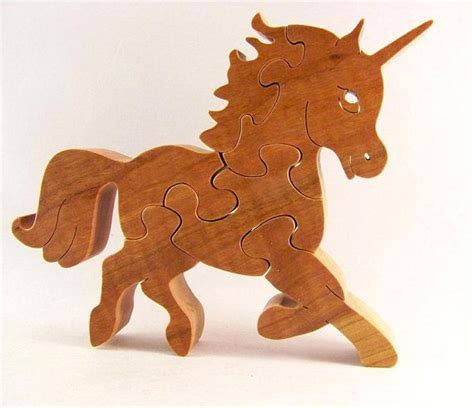 Unicorn Puzzle Wooden Baby Toys Scroll Saw